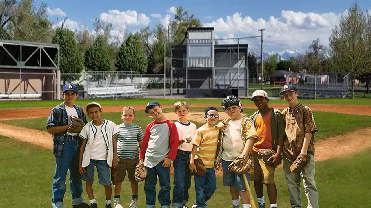 Kids on baseball field.