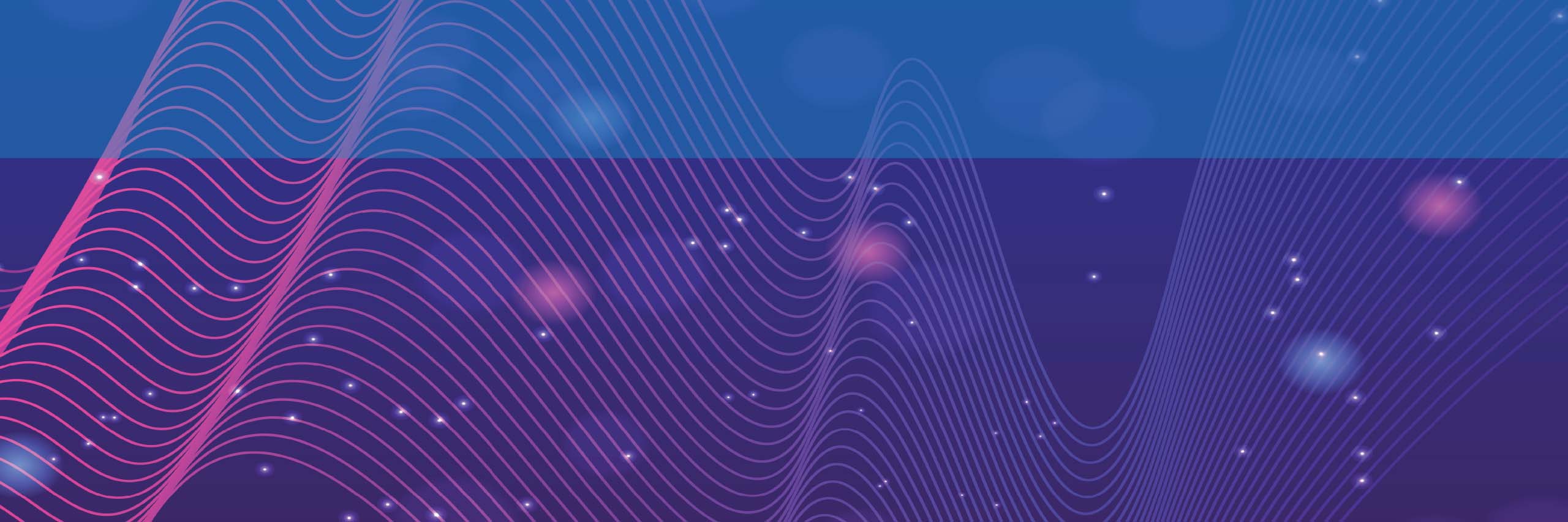 Abstract purple lines against blue background