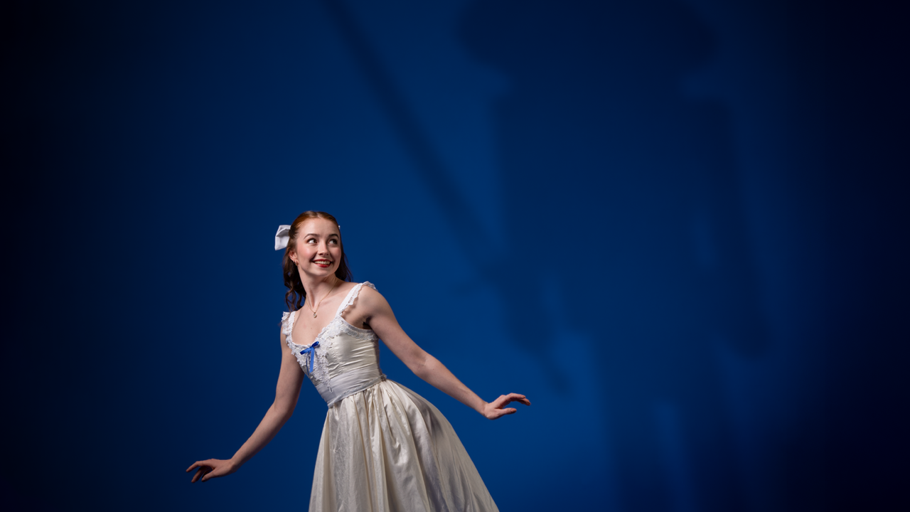 Clara from The Nutcracker posing
